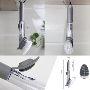 Kitchen Cleaning Brush with Liquid Injection Handle