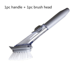 Kitchen Cleaning Brush with Liquid Injection Handle