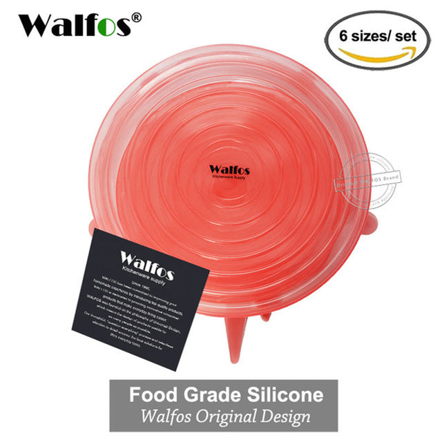 Reusable Food-Grade Silicone Stretch Lids 6pcs