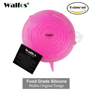 Reusable Food-Grade Silicone Stretch Lids 6pcs