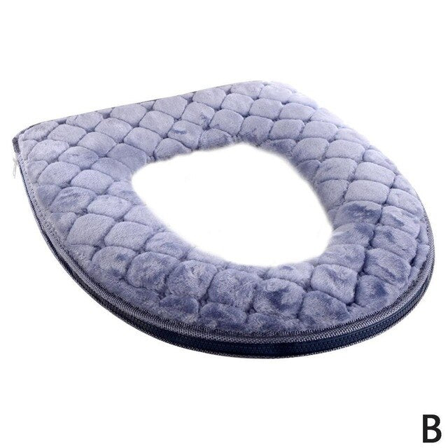 Washable Plush Toilet Seat Cover