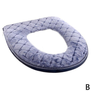 Washable Plush Toilet Seat Cover