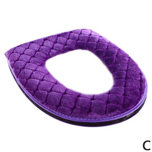Washable Plush Toilet Seat Cover