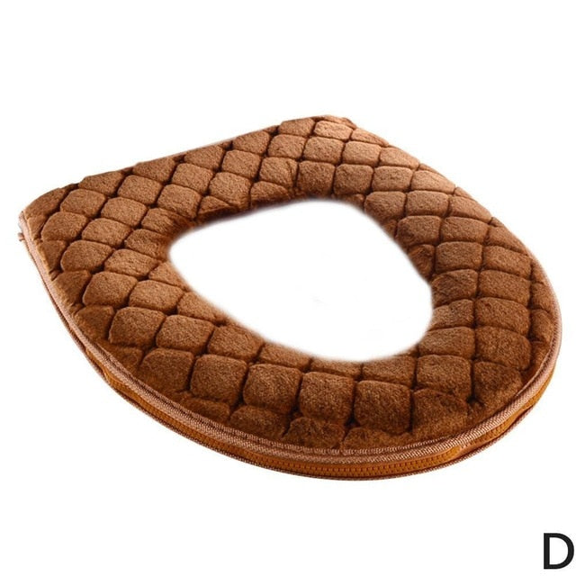 Washable Plush Toilet Seat Cover
