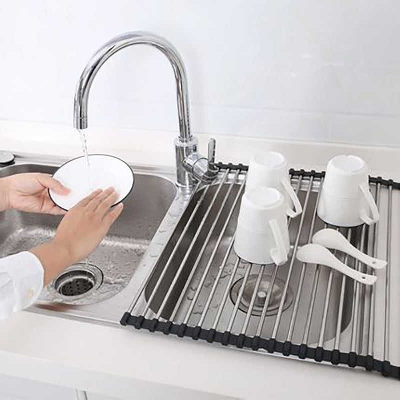 Stretchable Roll-up Drain Rack