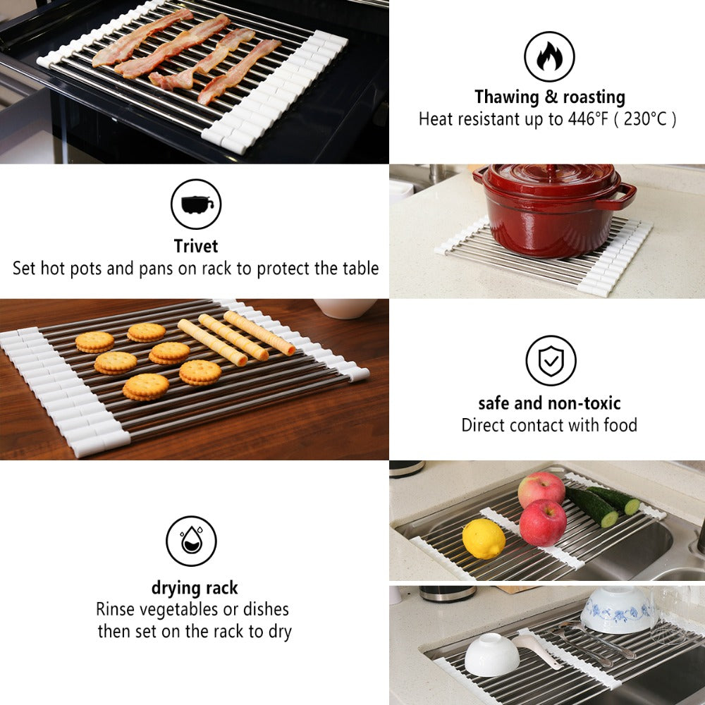 Stretchable Roll-up Drain Rack