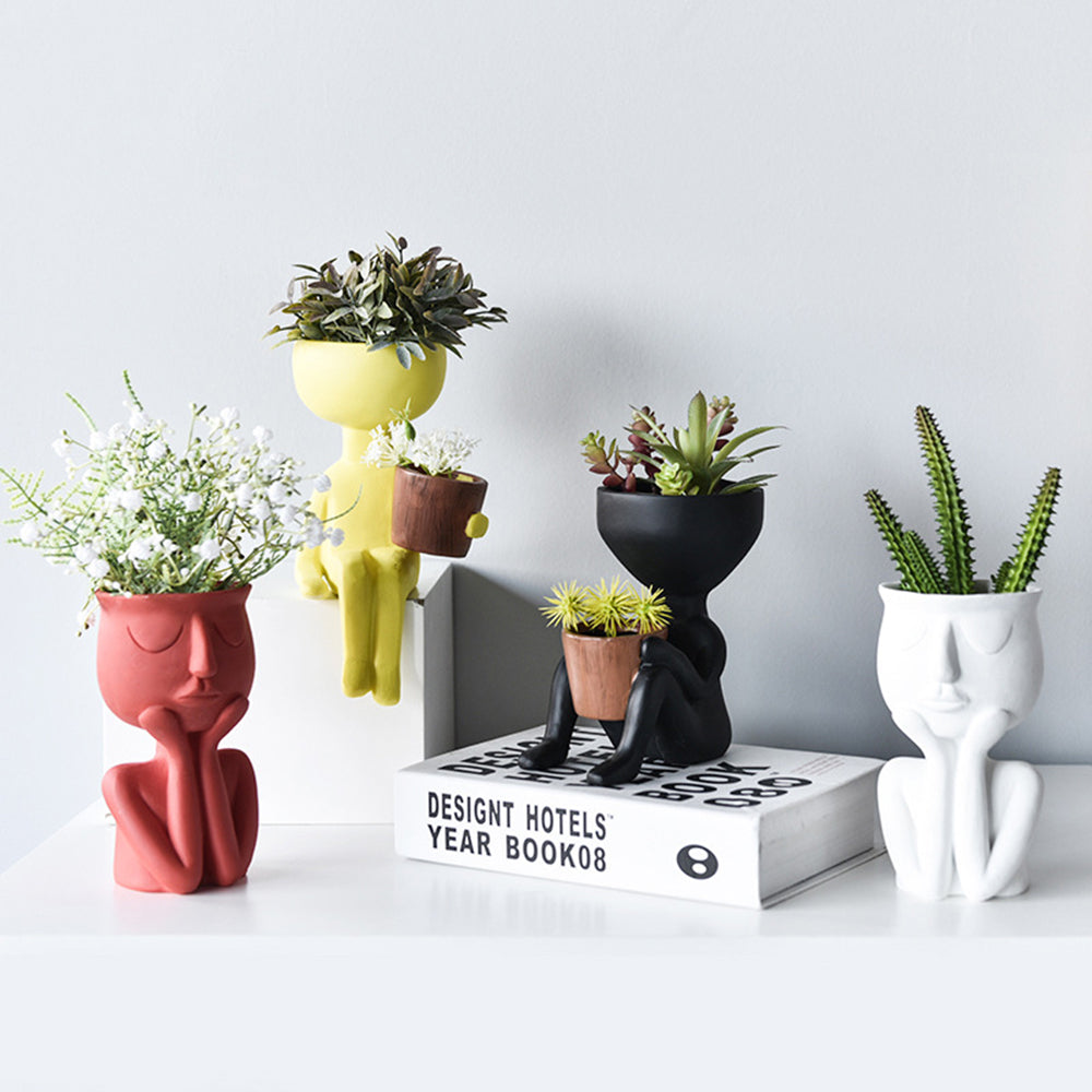 Human Figure Flower Pot