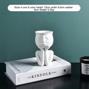 Human Figure Flower Pot