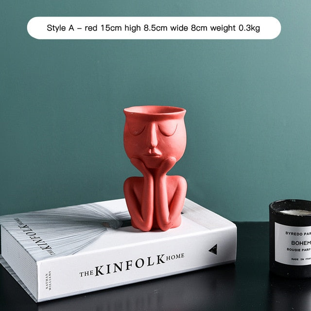 Human Figure Flower Pot