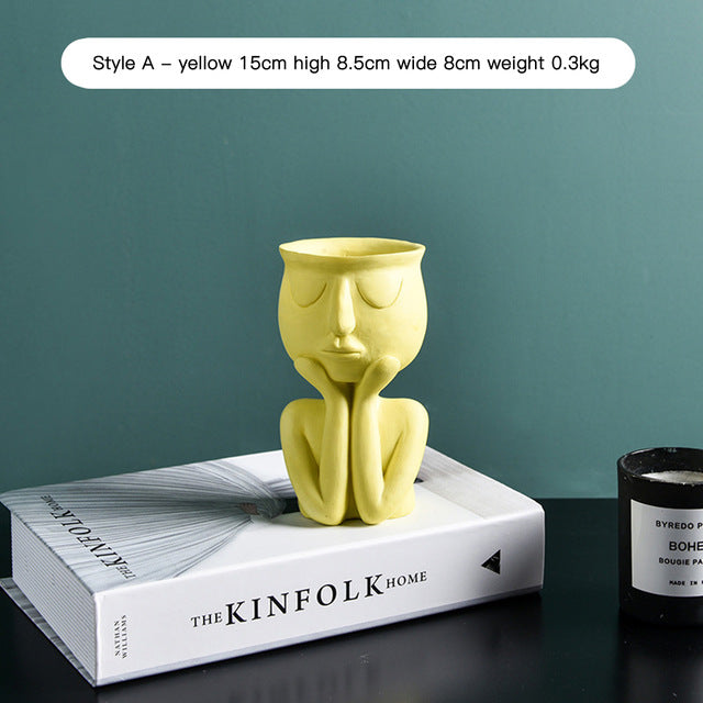 Human Figure Flower Pot