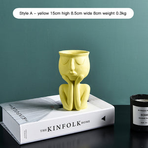 Human Figure Flower Pot