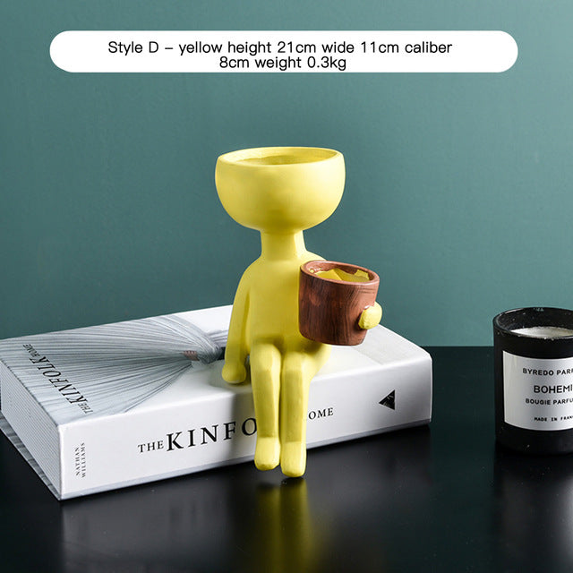 Human Figure Flower Pot