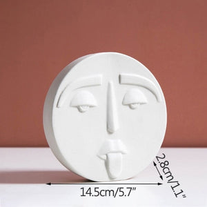 Abstract Face Ceramic Vase