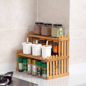 2 Layers Bamboo Storage Rack