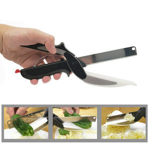 2 in 1 Scissors Knife with Cutting Board
