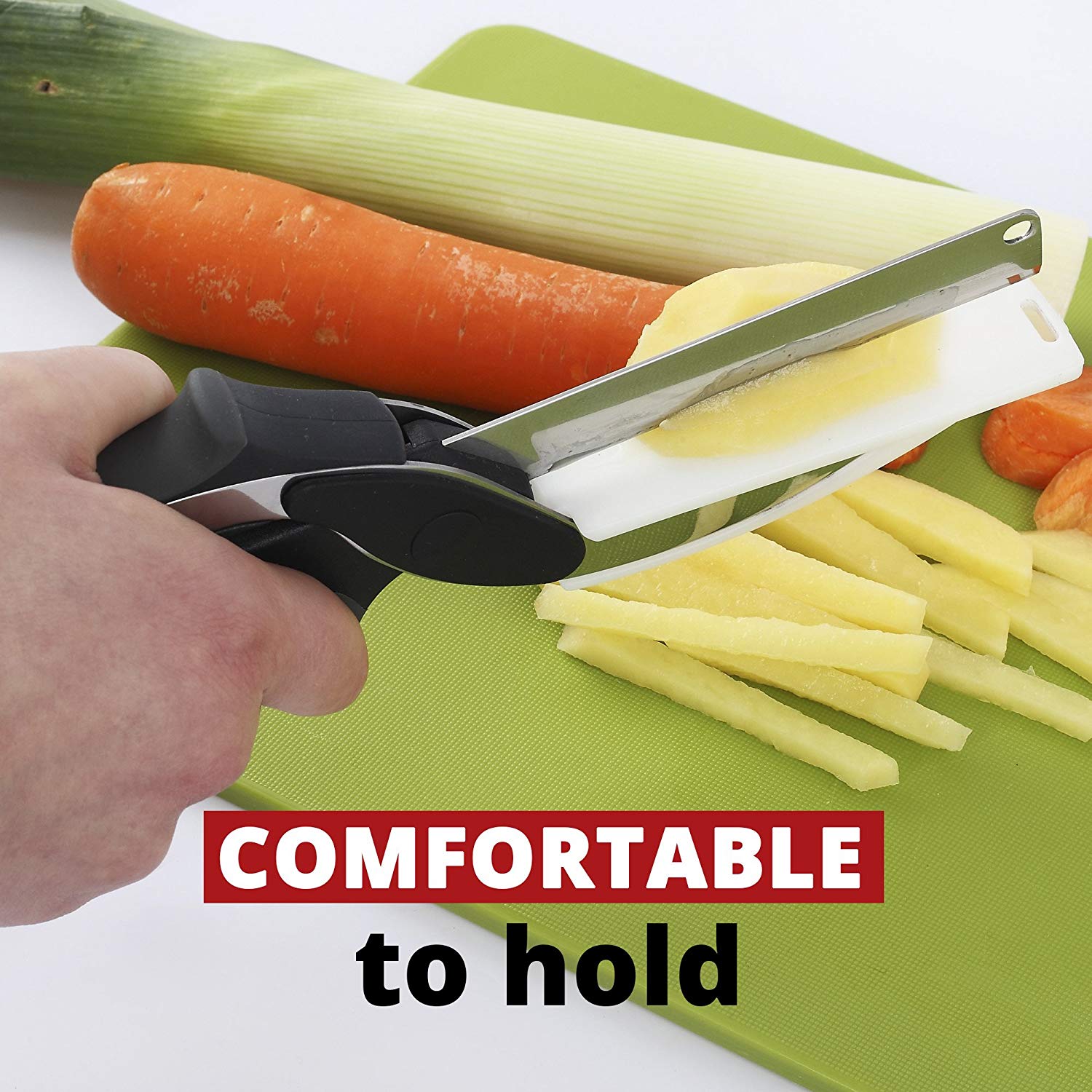 2 in 1 Scissors Knife with Cutting Board