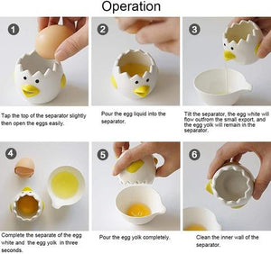 Ceramic Egg Yolk White Separator