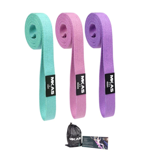 Long Resistance Workout Fabric Bands (3-Piece set)