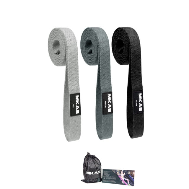 Long Resistance Workout Fabric Bands (3-Piece set)