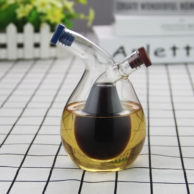 2-in-1 Oil Vinegar Glass Bottle