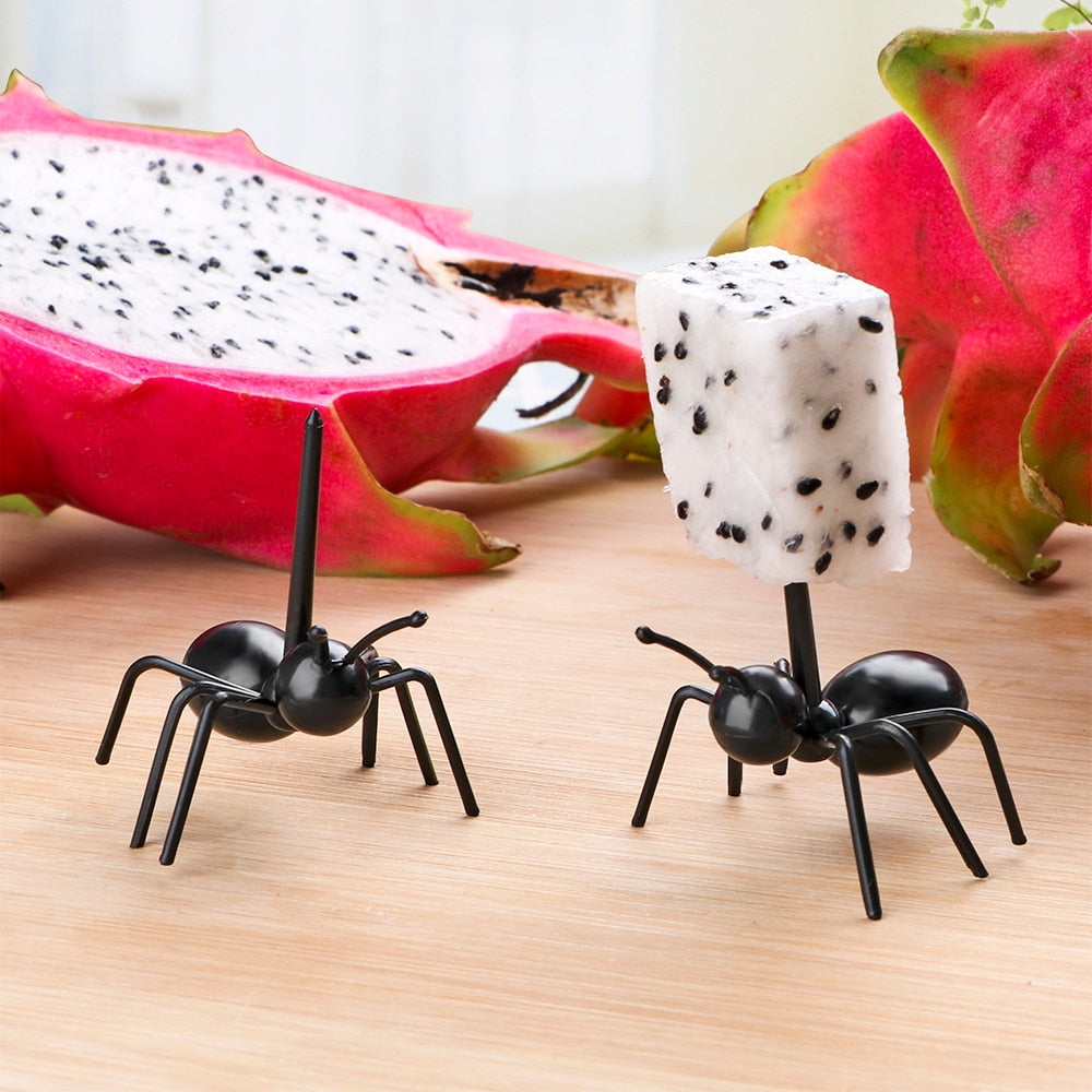 Cute Giant Ant Fruit Cake Dessert Forks 12pcs/set