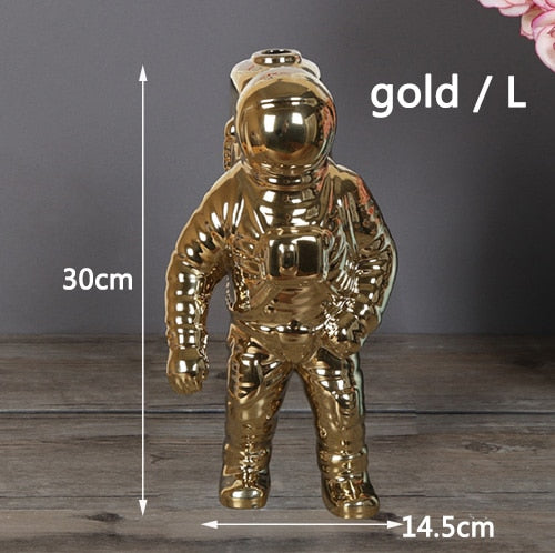 Astronaut Spaceman Dried Flowers Vase Table Top Decor