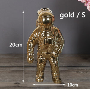 Astronaut Spaceman Dried Flowers Vase Table Top Decor
