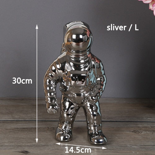 Astronaut Spaceman Dried Flowers Vase Table Top Decor