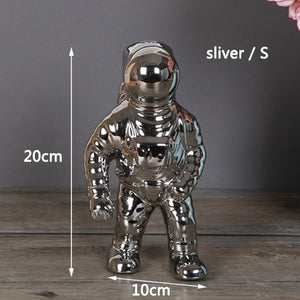 Astronaut Spaceman Dried Flowers Vase Table Top Decor