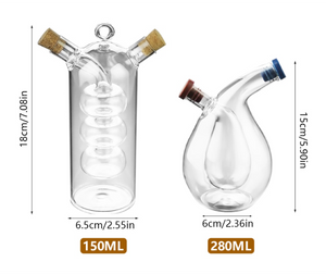 2-in-1 Oil Vinegar Glass Bottle