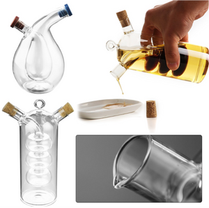 2-in-1 Oil Vinegar Glass Bottle