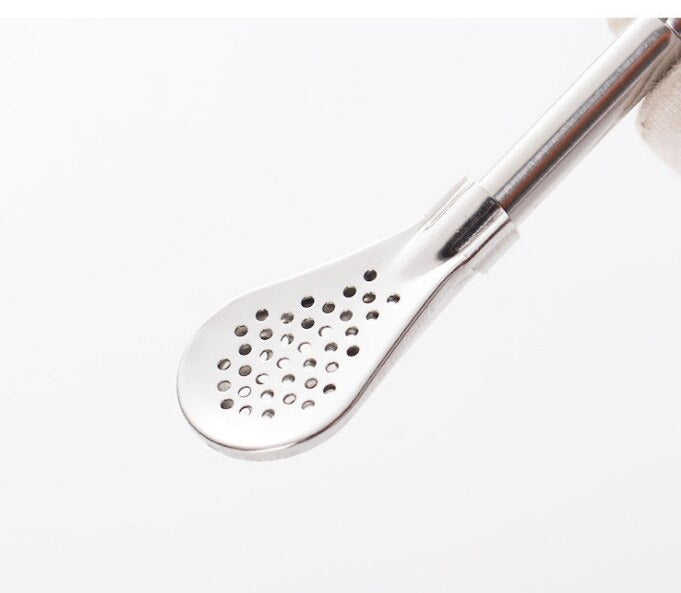 Stainless Steel Straw With Filter Spoon